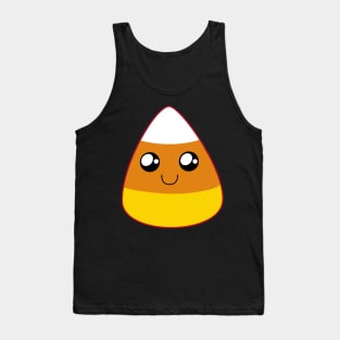 Another Cute Happy Candy Corn (Black) Tank Top